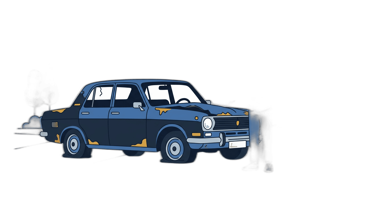 Illustration of non-runner collection service by scrapcar.london